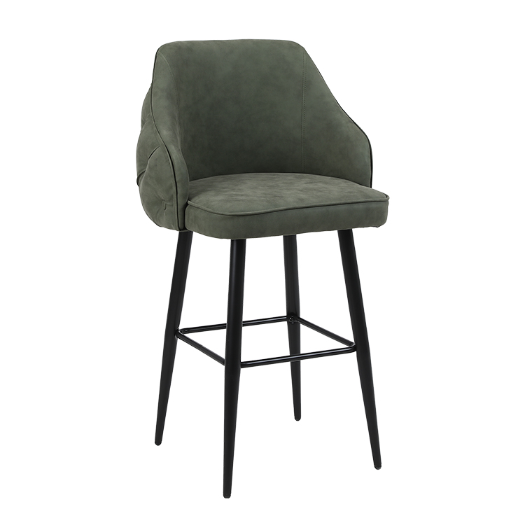 Fire-resistant velvet bar stool